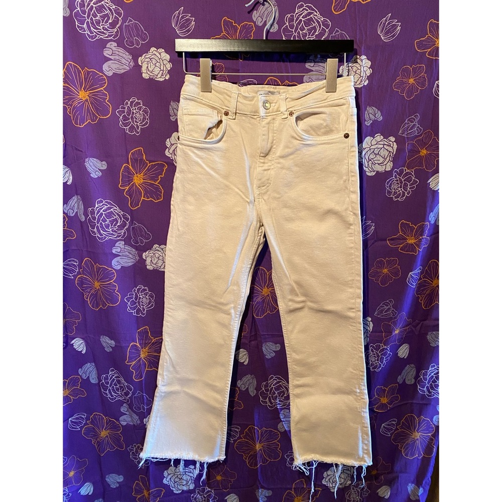 Zara High Waisted Straight Leg Jeans
